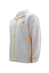 J198 wholesale white nylon windbreakers, custom design logo jackets, screen print logo windbreaker
